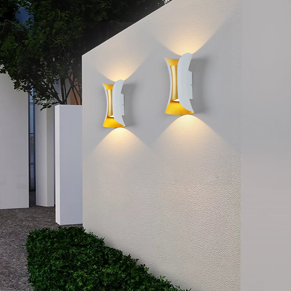 Butterfly Modern LED Outdoor Wall Light – Dual Wing Fixture