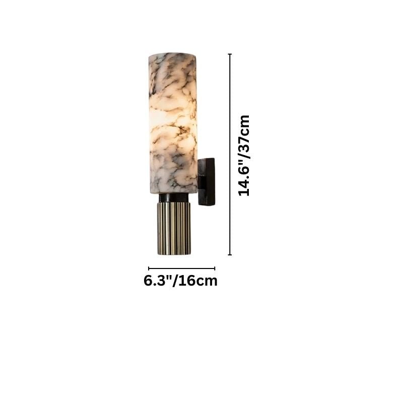 Stratum Marble Wall Sconce – LED Modern Decorative Lighting Alabaster Bedroom Living Room Fixture