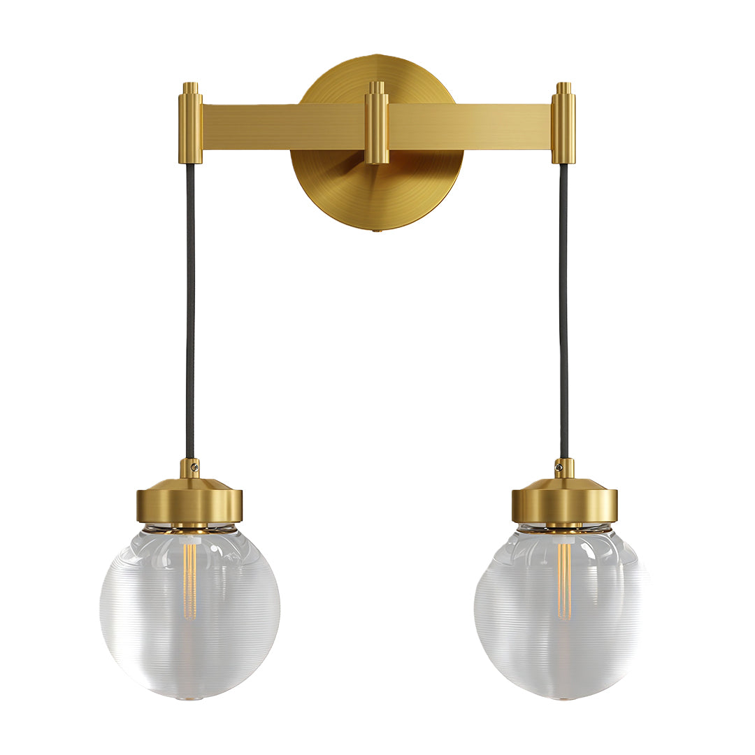 Lunaro Globe Wall Lamp – Brass Bar Glass Pendant Interior Wall Lighting Fixture
