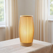 Bamboo Slatted Table Lamp – Japanese Lantern-Style Ambient Light