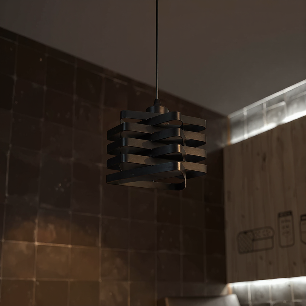 Spiral Allure Pendant Light – Modern Geometric Kitchen Island Dining Room Hanging Fixture