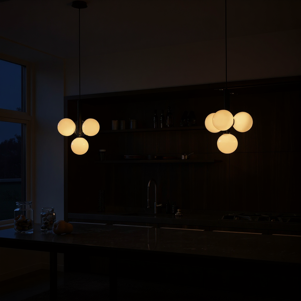 Arcus Clear Globe Pendant – LED Glass Minimal Pendant Lighting Fixture