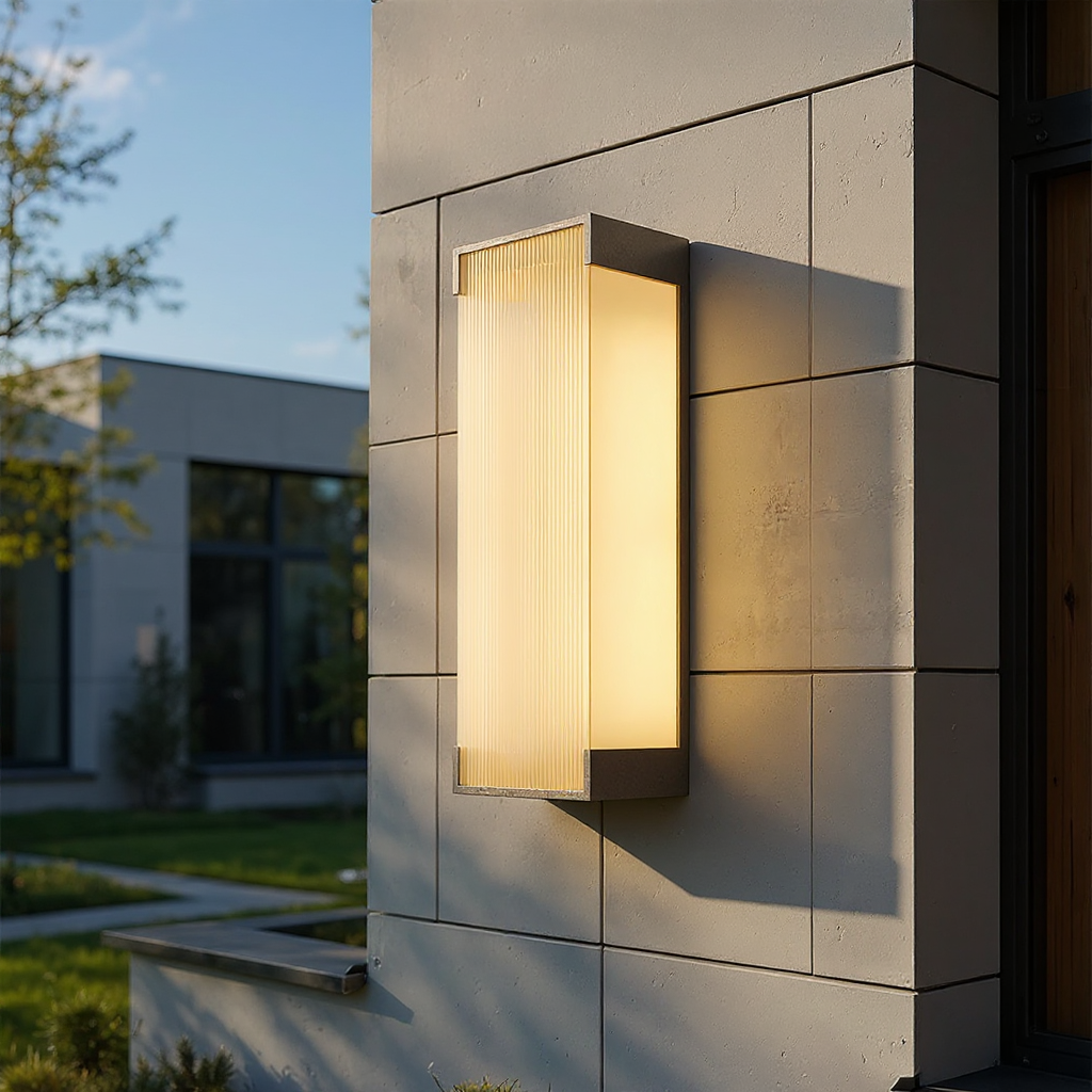 Ribline Vertical Wall Lamp – LED Outdoor Architectural Ribbed Wall Lighting Fixture