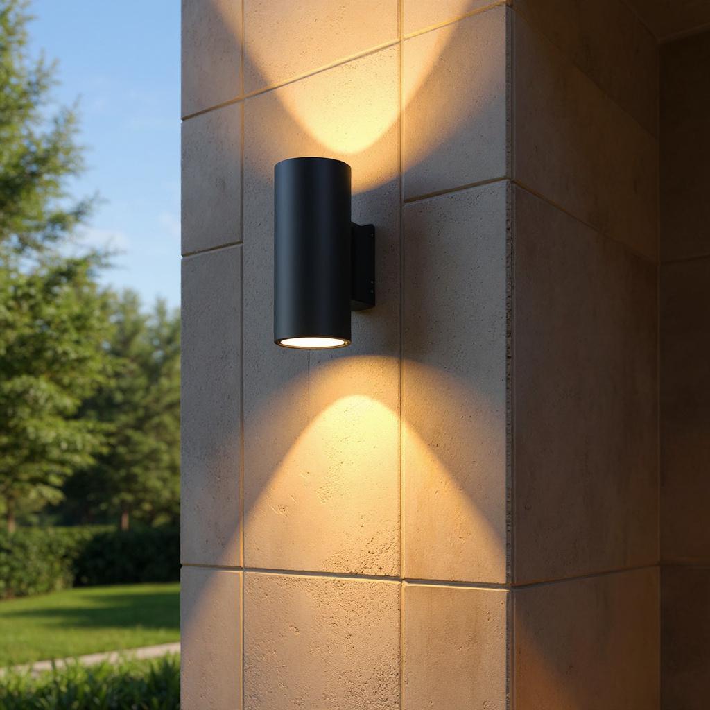 Cylindric LED Outdoor Wall Light – Waterproof Single Beam Exterior Fixture