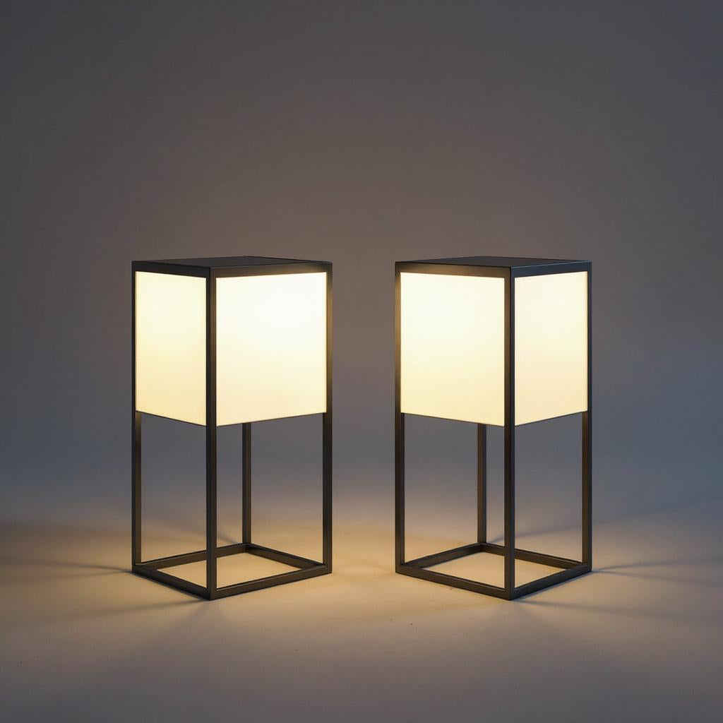 Minimalistic Cube Outdoor Floor Lamp – Waterproof LED Garden and Patio Light