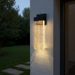 Crystal Bubble LED Outdoor Wall Light – Waterproof Modern Exterior Sconce