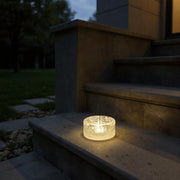 Ripple Glass Solar Step Lights – Waterproof LED Outdoor Pathway and Garden Fixtures