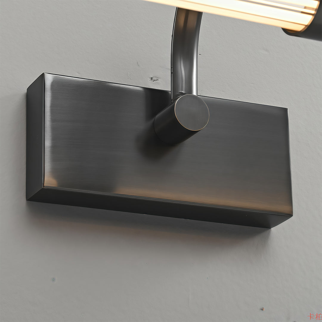 Aurex Vanity Light Bar – LED Brass Bathroom Mirror Wall Sconce Modern Glass Tube Fixture