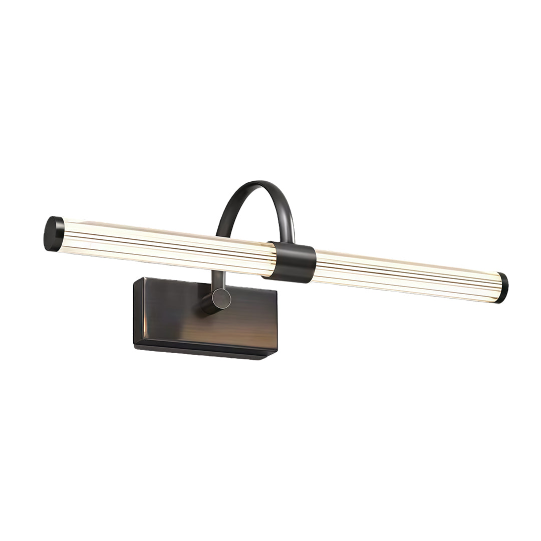 Aurex Vanity Light Bar – LED Brass Bathroom Mirror Wall Sconce Modern Glass Tube Fixture