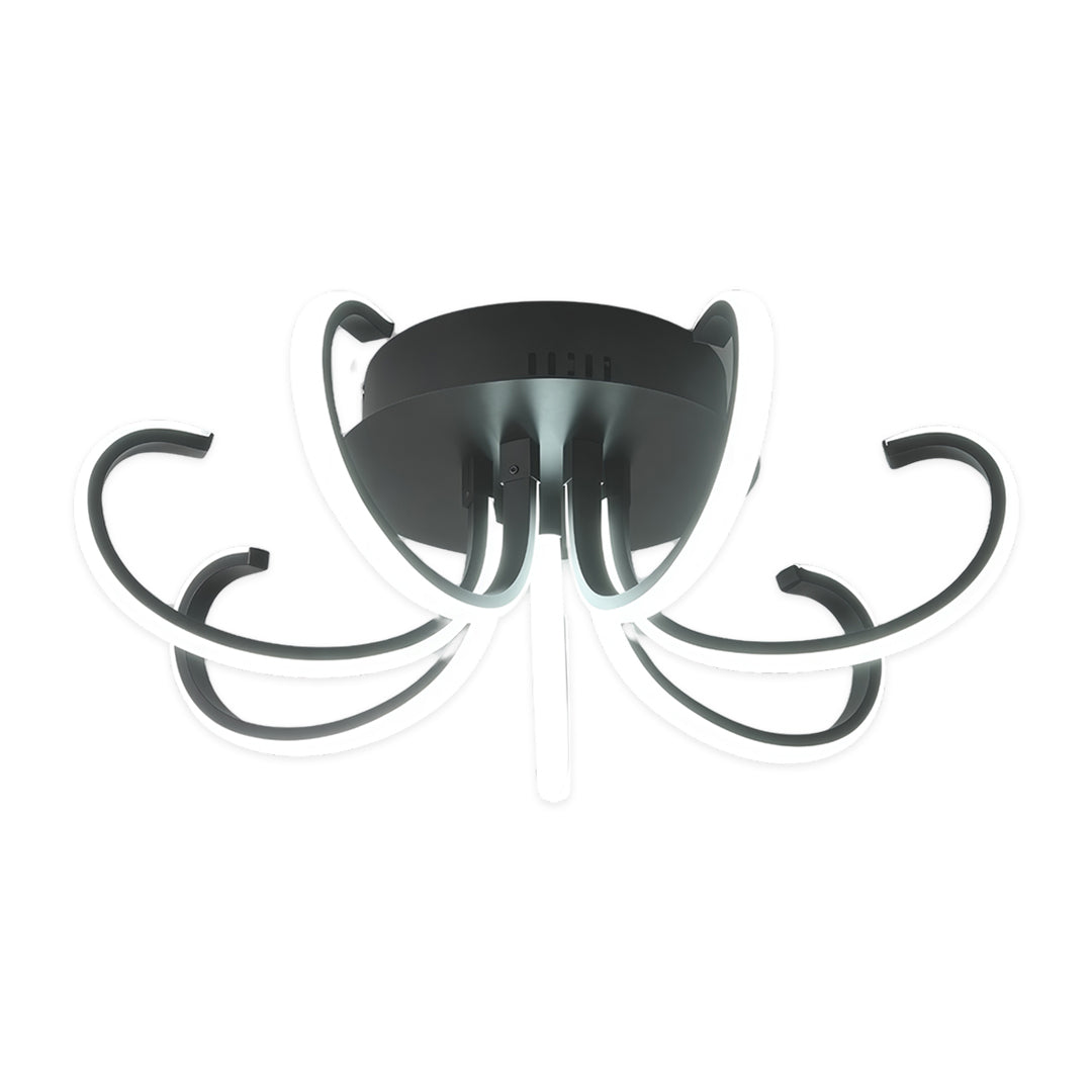 Curva Loop Flush Mount Ceiling Light – Modern Sculptural LED Ceiling Light for Interior Spaces