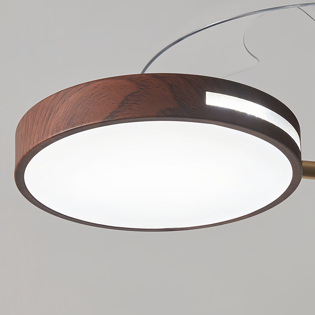 Aurex Four Light Ceiling Fan Light – Modern Gold LED Chandelier Fan Retractable Blade Fixture