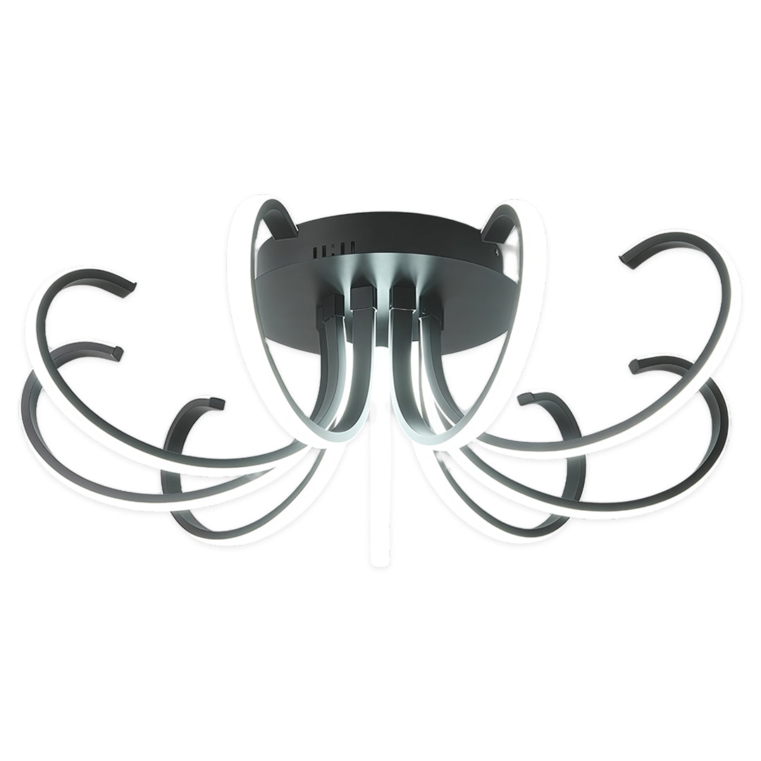 Curva Loop Flush Mount Ceiling Light – Modern Sculptural LED Ceiling Light for Interior Spaces