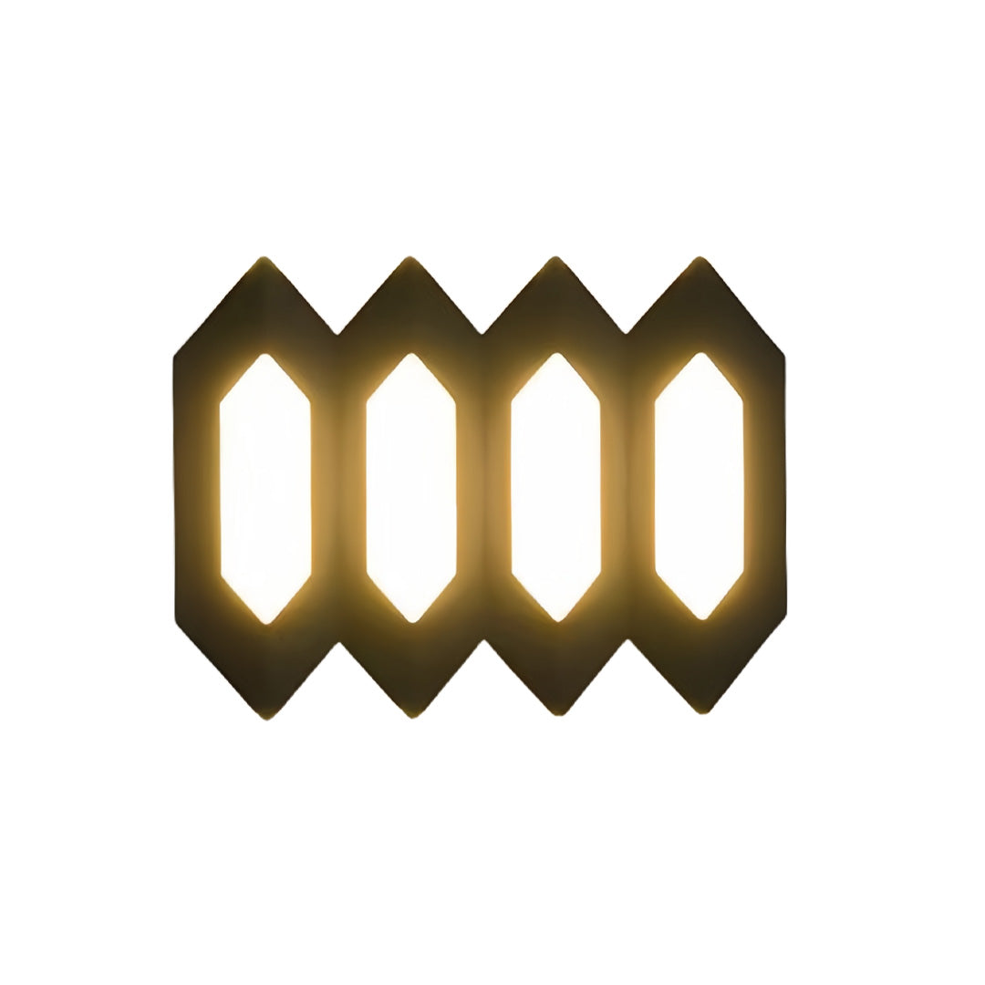 Hexa Shield Wall Lamp – LED Outdoor Geometric Wall Lighting Fixture