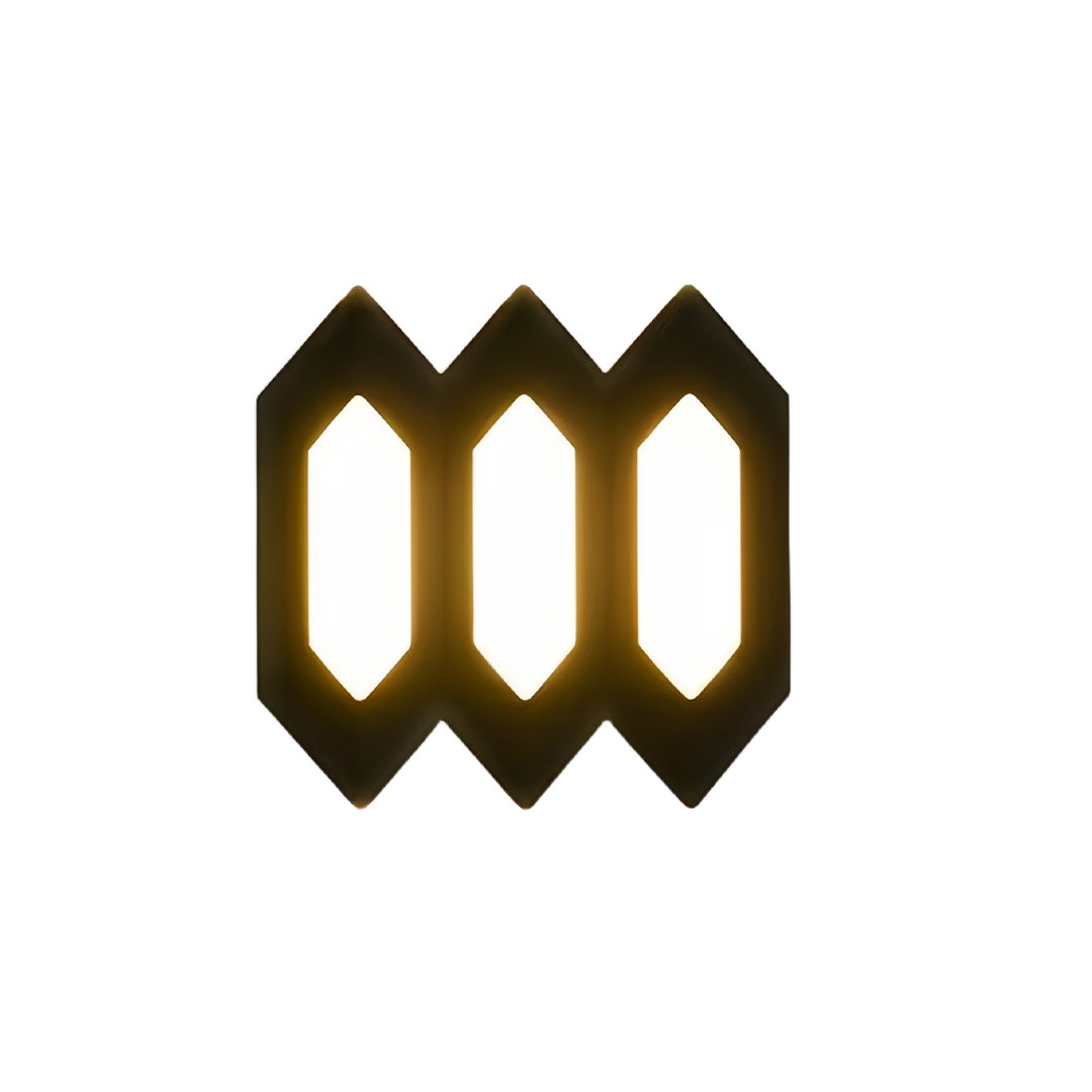 Hexa Shield Wall Lamp – LED Outdoor Geometric Wall Lighting Fixture