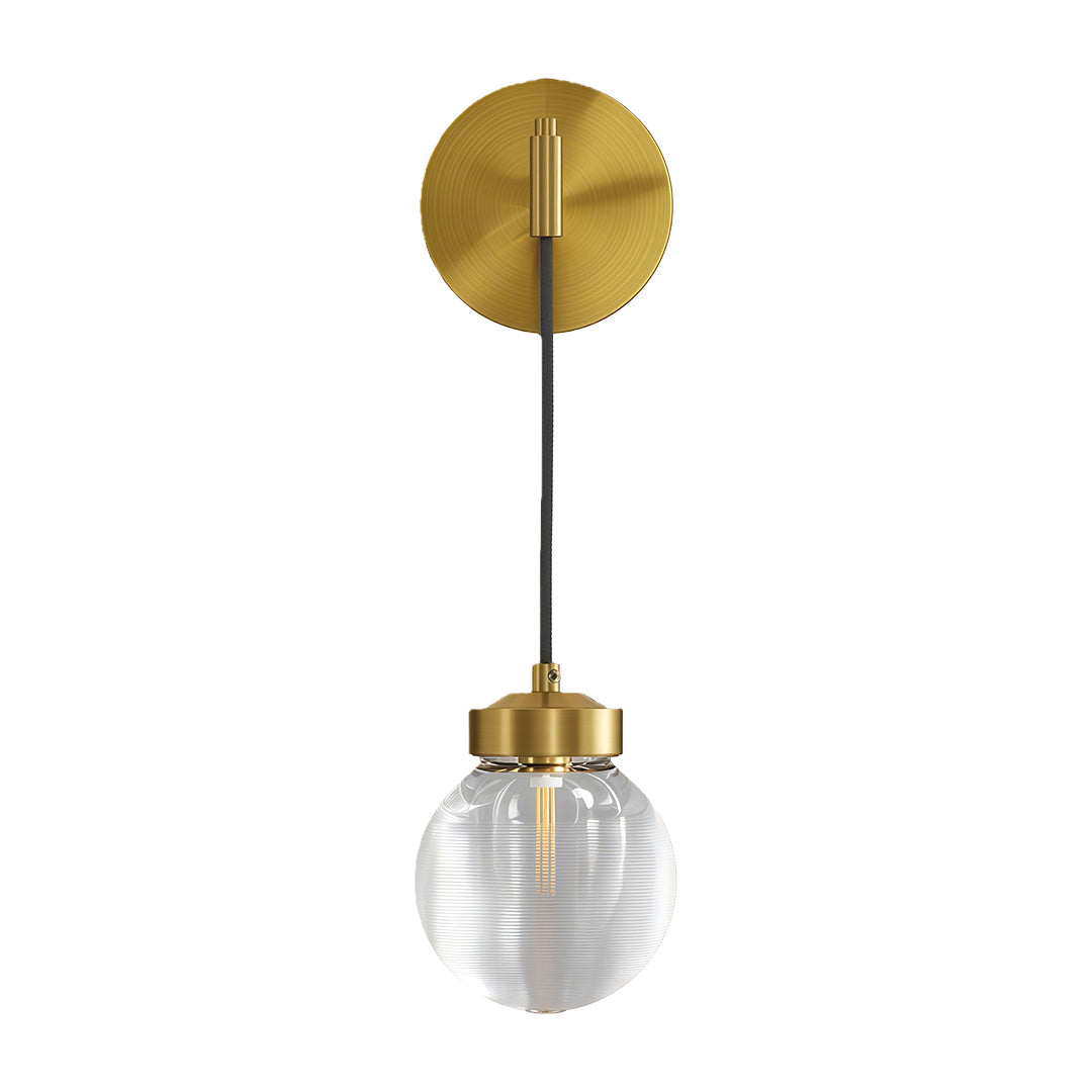 Lunaro Globe Wall Lamp – Brass Bar Glass Pendant Interior Wall Lighting Fixture