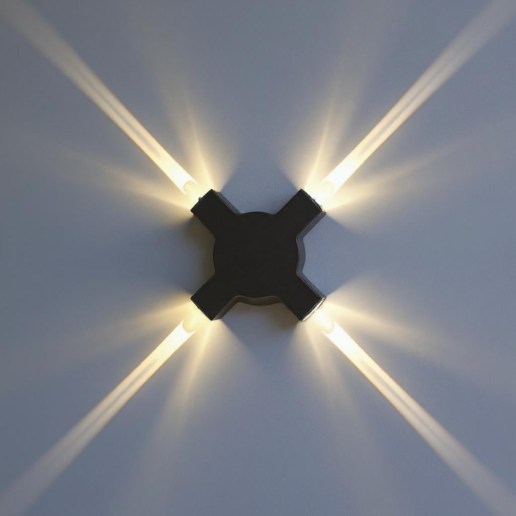 Cross Beam LED Outdoor Wall Light – Waterproof Modern Facade Lighting
