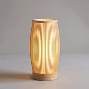 Bamboo Slatted Table Lamp – Japanese Lantern-Style Ambient Light