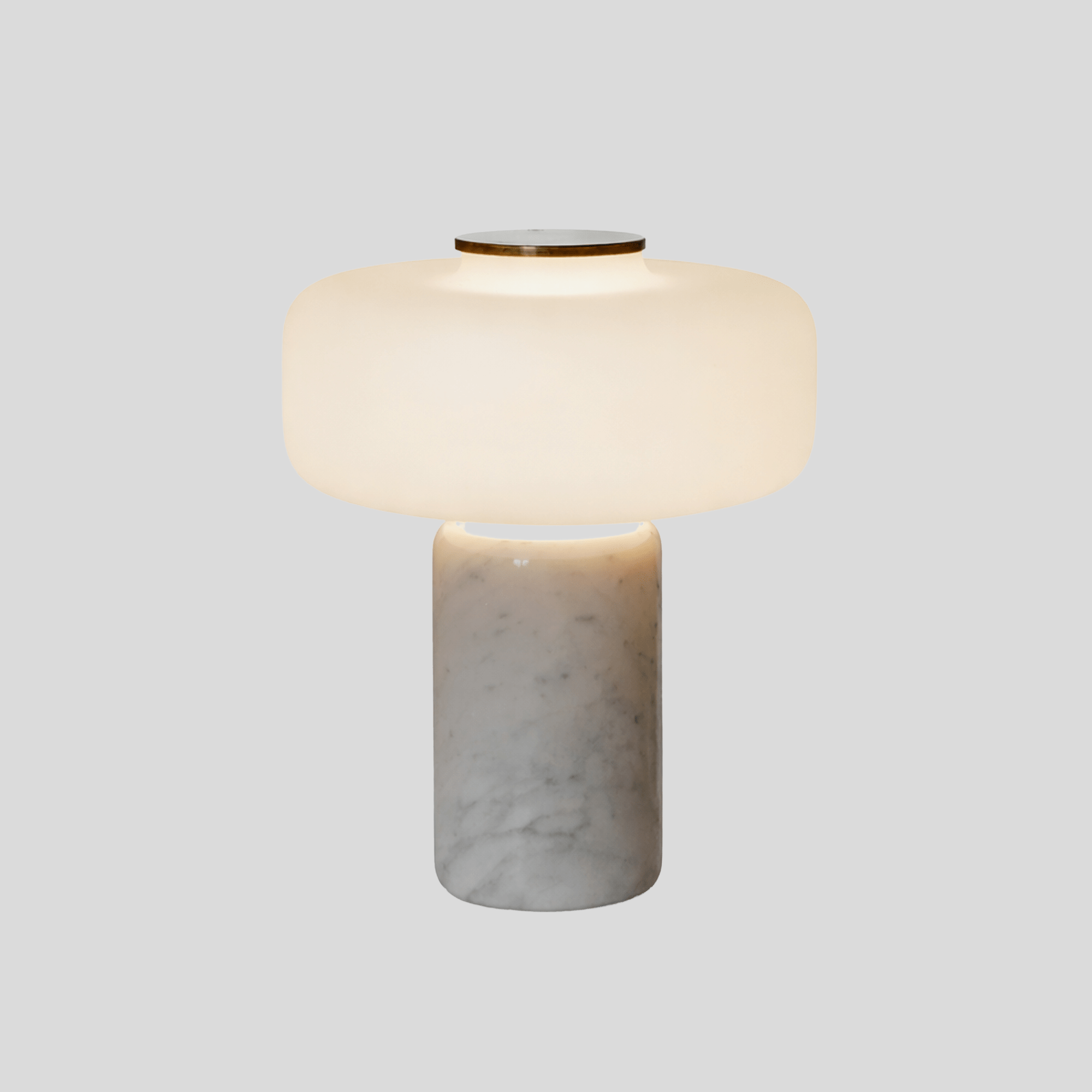 Marvella Marble Table Lamp – Modern Frosted Glass Bedside Nightstand Accent Light