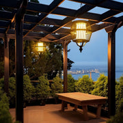 Vintage Cage Hanging Pendant Light – Waterproof LED Outdoor Balcony Patio Fixture