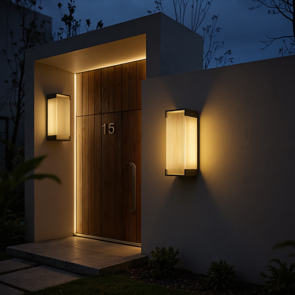 Ribline Vertical Wall Lamp – LED Outdoor Architectural Ribbed Wall Lighting Fixture