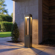 Modern Frame LED Bollard Lights for Pathways – Waterproof Outdoor Garden Fixtures