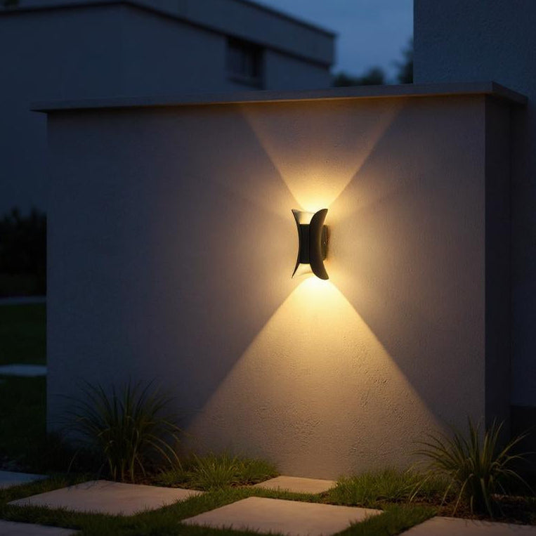 Butterfly Modern LED Outdoor Wall Light – Dual Wing Fixture