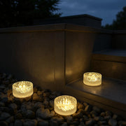 Ripple Glass Solar Step Lights – Waterproof LED Outdoor Pathway and Garden Fixtures