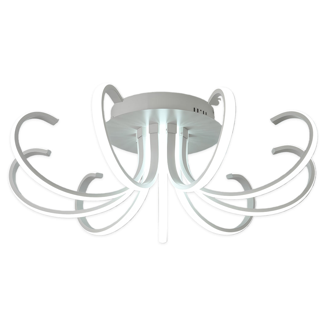 Curva Loop Flush Mount Ceiling Light – Modern Sculptural LED Ceiling Light for Interior Spaces