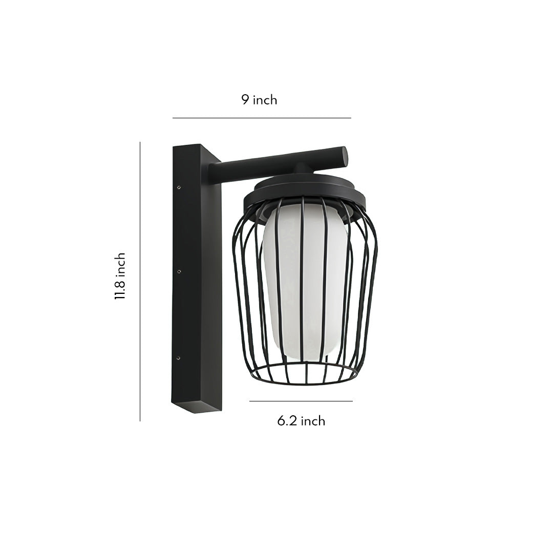 Harbor Cage Wall Lamp – LED Outdoor Lantern Style Wall Lighting Fixture