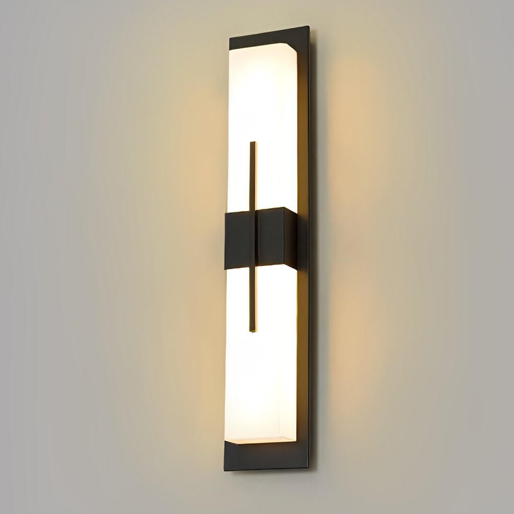 Rectangular LED Outdoor Wall Light – Waterproof Black Exterior Fixture