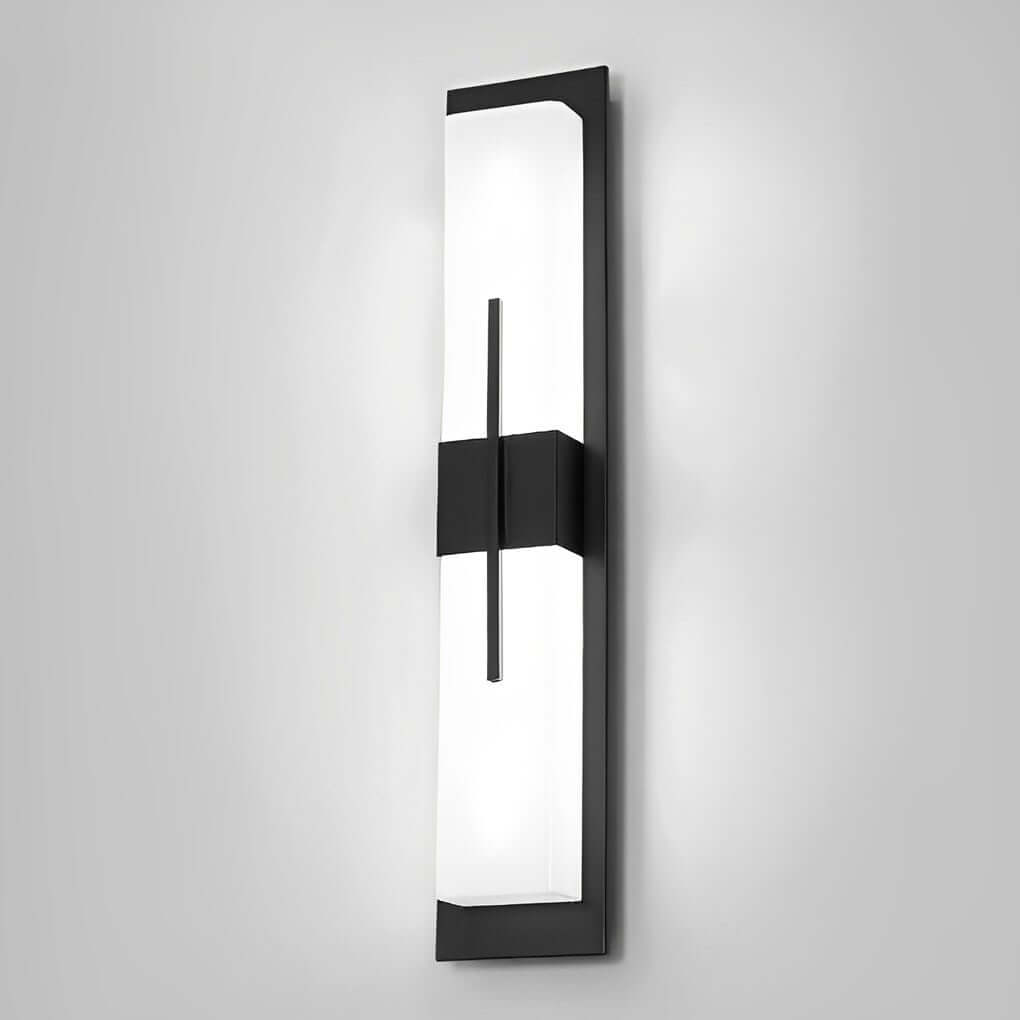 Rectangular LED Outdoor Wall Light – Waterproof Black Exterior Fixture