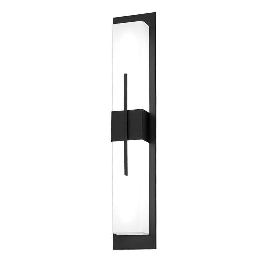 Rectangular LED Outdoor Wall Light – Waterproof Black Exterior Fixture