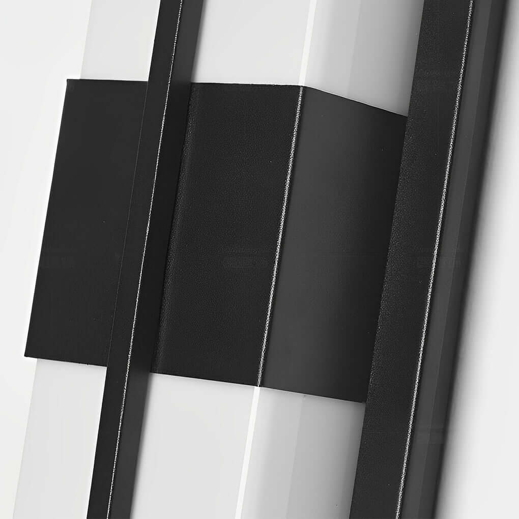 Rectangular LED Outdoor Wall Light – Waterproof Black Exterior Fixture