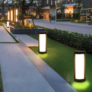 Cylinder LED Bollard Lights Solar – Waterproof Outdoor Landscape Fixtures