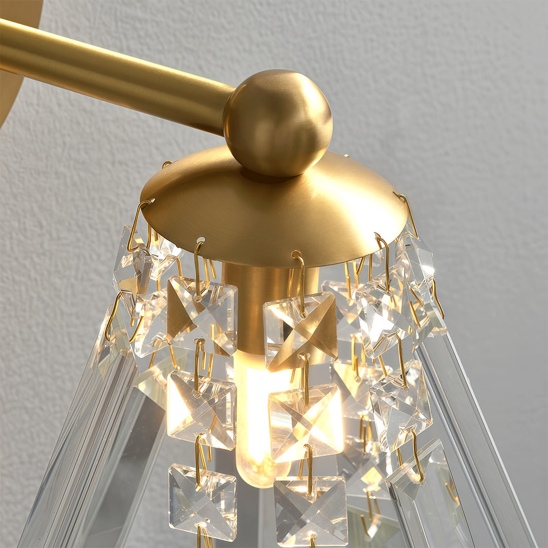 Helios Prism Glass Wall Lamp – Geometric Crystal Interior Wall Lighting Fixture