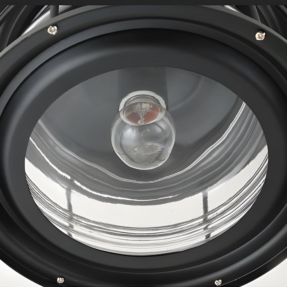 Coastal Cage Semi Flush Ceiling Light – Waterproof LED Outdoor Porch Patio Fixture