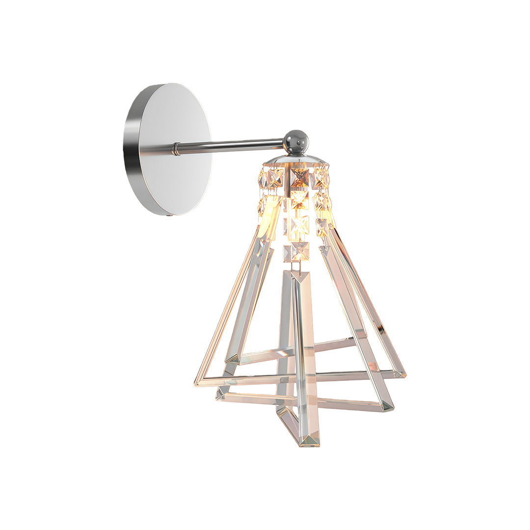 Helios Prism Glass Wall Lamp – Geometric Crystal Interior Wall Lighting Fixture