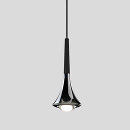 Nerix Mini Pendant Light – Modern Black Chrome Teardrop Kitchen Island Bar Hanging Ceiling Lighting