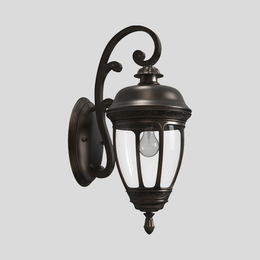 Heritage Curve Lantern Wall Lamp – LED Outdoor Classic Lantern Wall Lighting Fixture