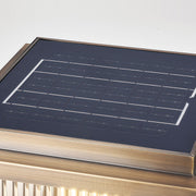 Fluted Glass Solar Post Cap Lights – Waterproof LED Outdoor Pillar Lamps