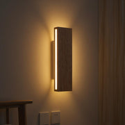 Natural Wood LED Wall Sconce – Minimalist Linear Accent Light