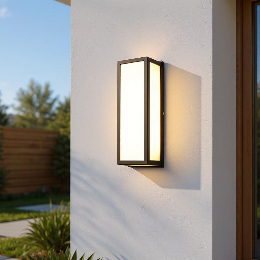 Modern LED Outdoor Wall Light – Waterproof Exterior Sconce with Motion Sensor