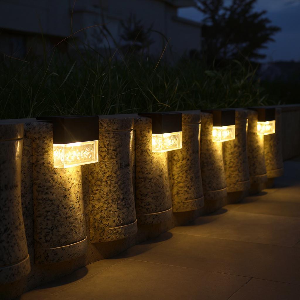 Solar Bubble Acrylic Step Deck Light – Waterproof LED Outdoor Fence and Pathway Fixture