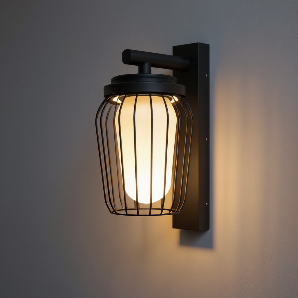Harbor Cage Wall Lamp – LED Outdoor Lantern Style Wall Lighting Fixture