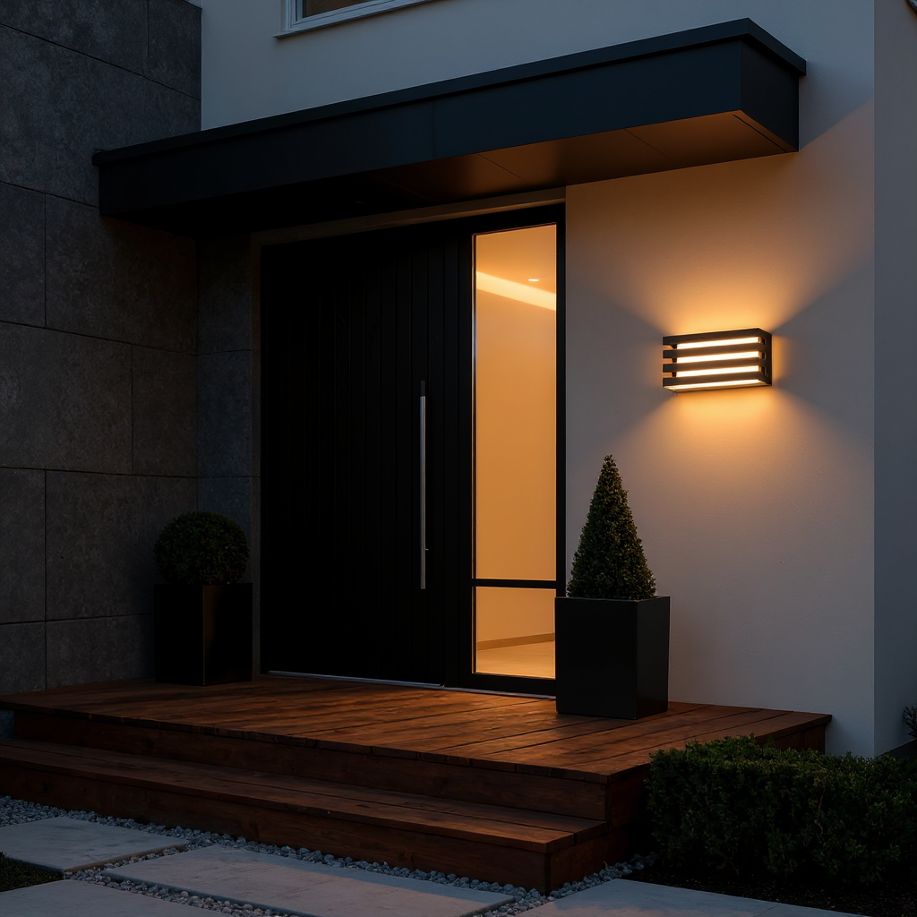 Strata Louvered Wall Lamp – LED Outdoor Architectural Wall Lighting Fixture