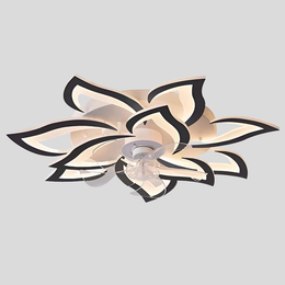 Florique LED Ceiling Fan Light – Modern Flower Flush Mount Bedroom Low Profile Lighting Fixture