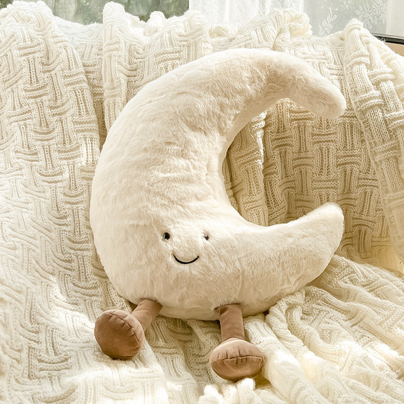 Soluna Plush Pillow Set – Decorative Sun Moon Velvet Bedroom Nursery Cushion Decor