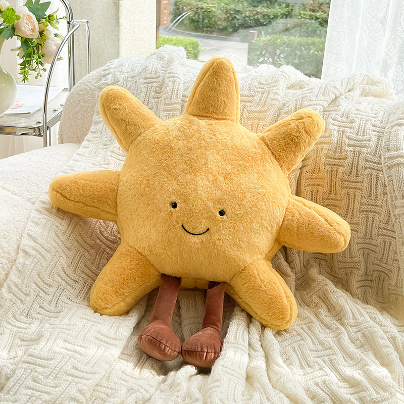 Soluna Plush Pillow Set – Decorative Sun Moon Velvet Bedroom Nursery Cushion Decor