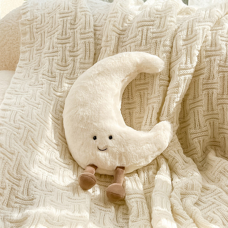 Soluna Plush Pillow Set – Decorative Sun Moon Velvet Bedroom Nursery Cushion Decor