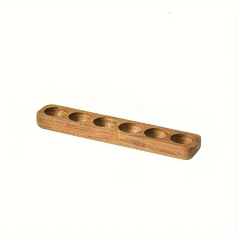 Cadell Egg Tray – Acacia Wood 12-Slot Kitchen Storage Organizer Natural Farmhouse Display Holder